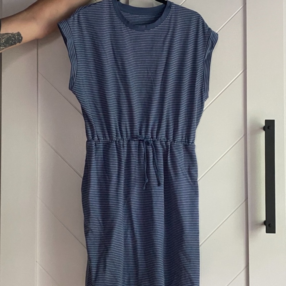a new day Navy Striped Mini Dress